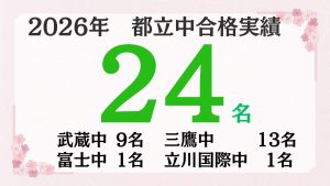 2026年 合格実績 都立中